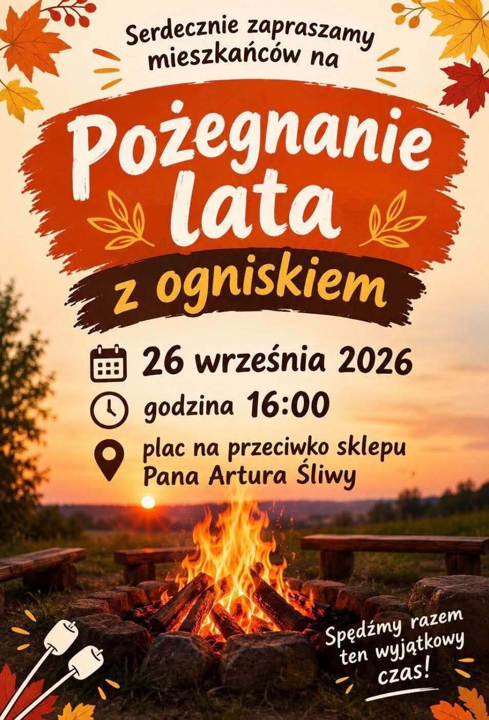 Ognisko na pożegnanie lata 26.09.2026